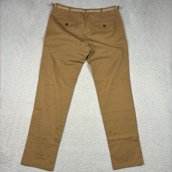 Maison Margiela Tailored Cotton Trousers Men’s 32x30.5 Brown Side Adjuster Italy - Picture 7 of 8